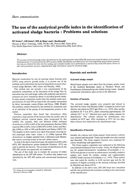 (PDF) Use of the analytical profile index in the .